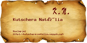 Kutschera Natália névjegykártya